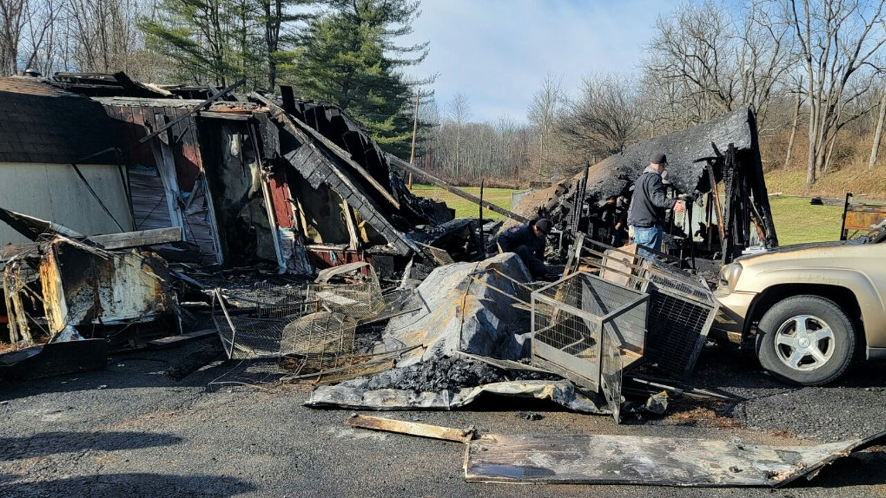 Red Creek Wildlife Center Fire aftermath